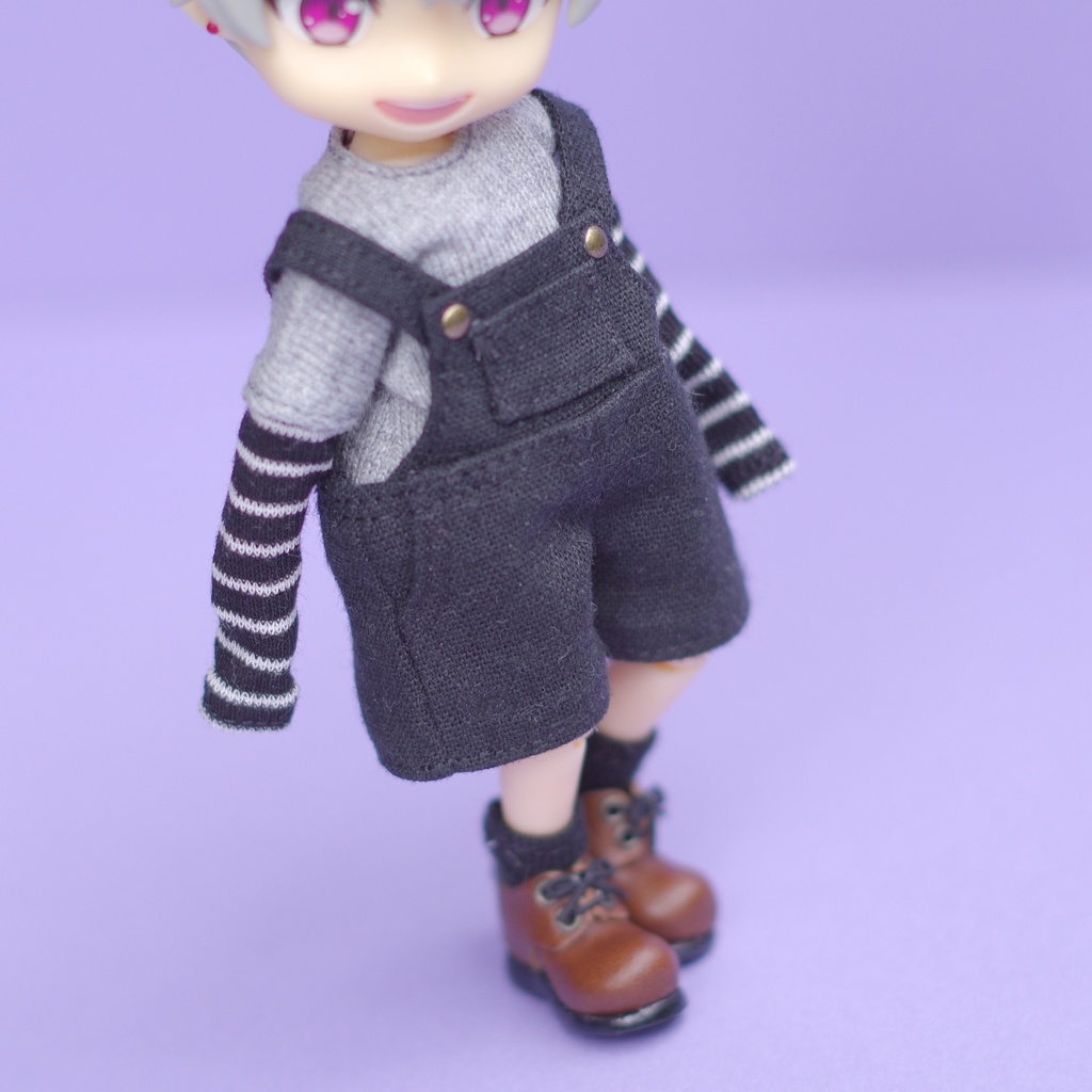 無地サロペ ショート／オビツ11・ねんどろいどどーる