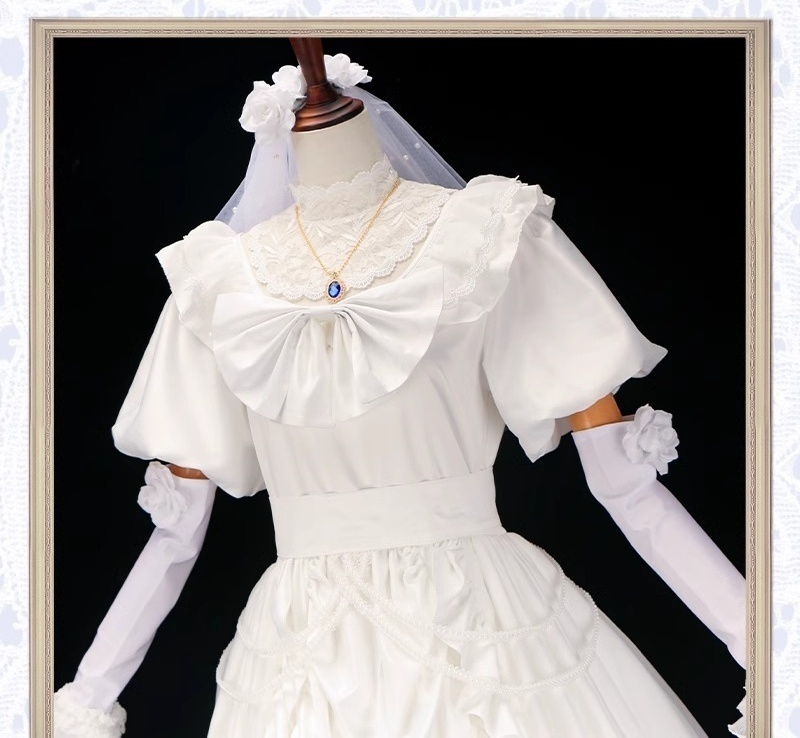 血の女王の衣装 SSR 遡及シリーズ「約束された日」 ウェディングドレス コスプレ衣装