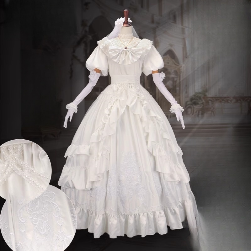 血の女王の衣装 SSR 遡及シリーズ「約束された日」 ウェディングドレス コスプレ衣装