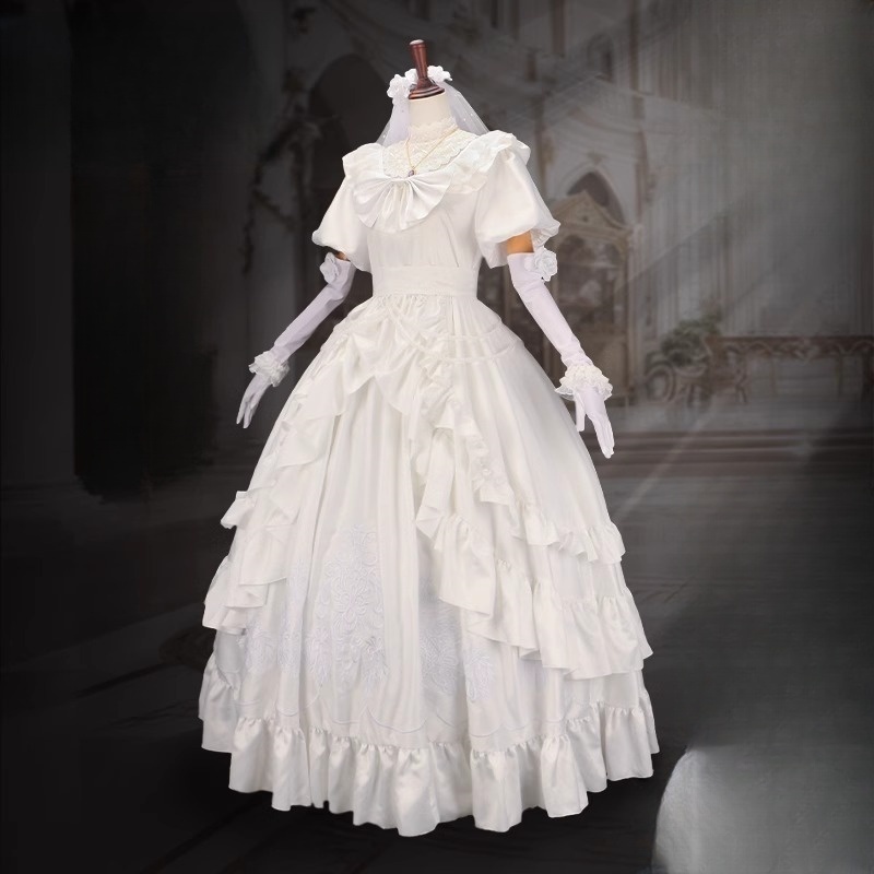 血の女王の衣装 SSR 遡及シリーズ「約束された日」 ウェディングドレス コスプレ衣装