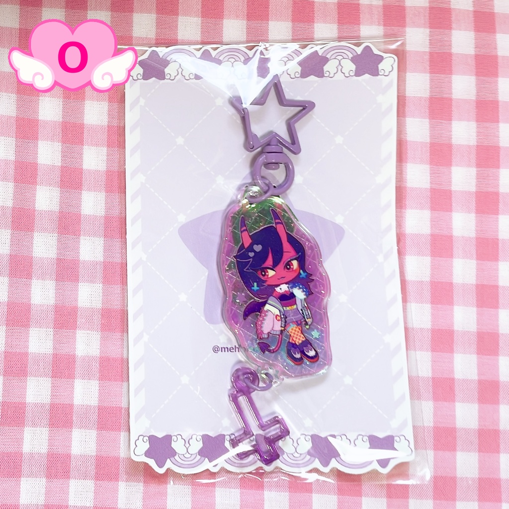 おめかしアクリルキーホルダー(HELLVA BOSS)