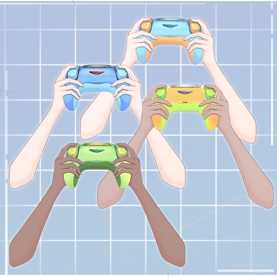 【VTuber様向け素材】声で光るゲームコントローラー素材/ GameController