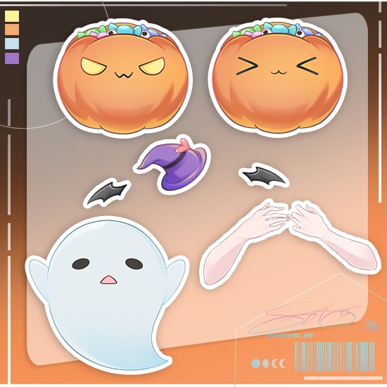 【無料 | 有料 VTuber素材】ハロウィン素材/ HalloweenAssets