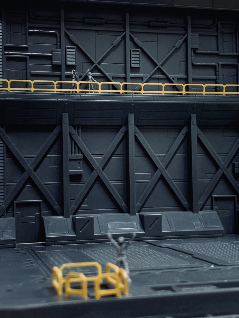 1/144 1/150 SF格納庫手摺りパーツ ガンプラ ジオラマ Nゲージ モデリングチェーンベース システムベース アクションベース等に