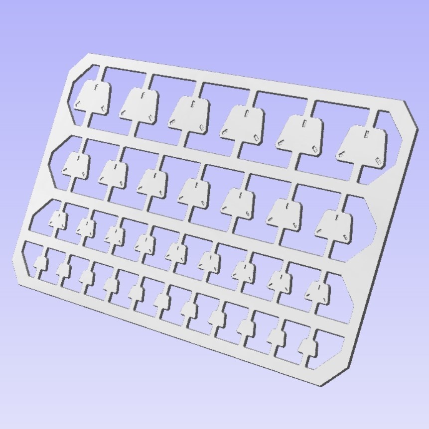 ガンプラ プラモデル 1/44~1/100等 改造 改修カスタム用 ディテールアップパーツ 8角モールドパーツ② 0.5mmプラ板