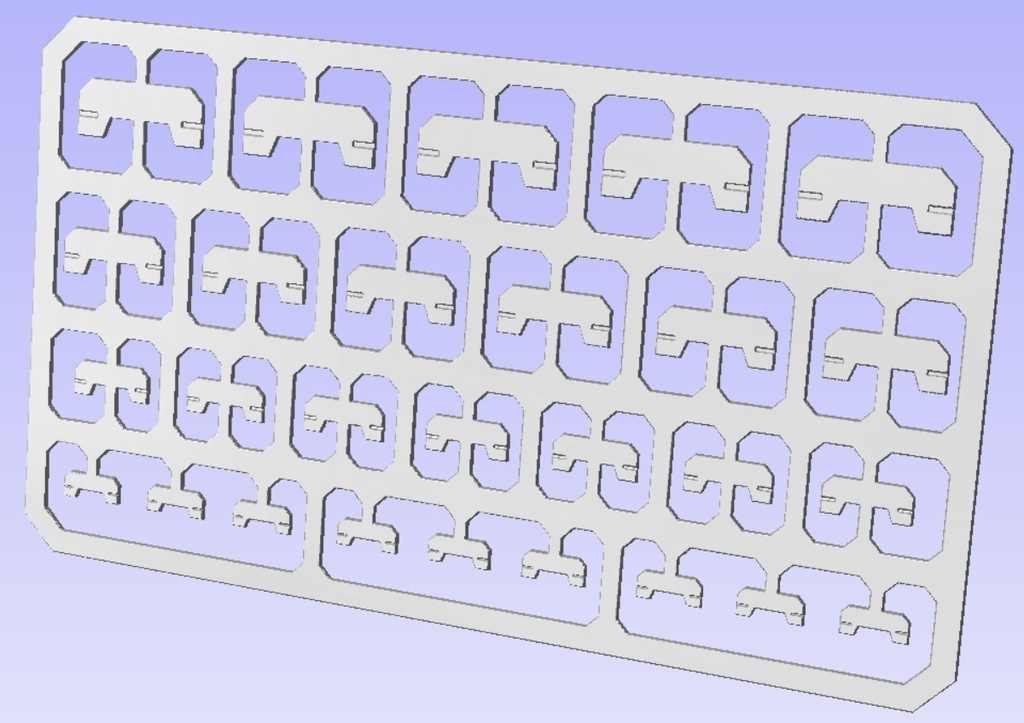 ガンプラ プラモデル 1/44 1/100 改造 改修カスタム用 ディテールアップパーツ アーマープレート① 0.5mm プラ板