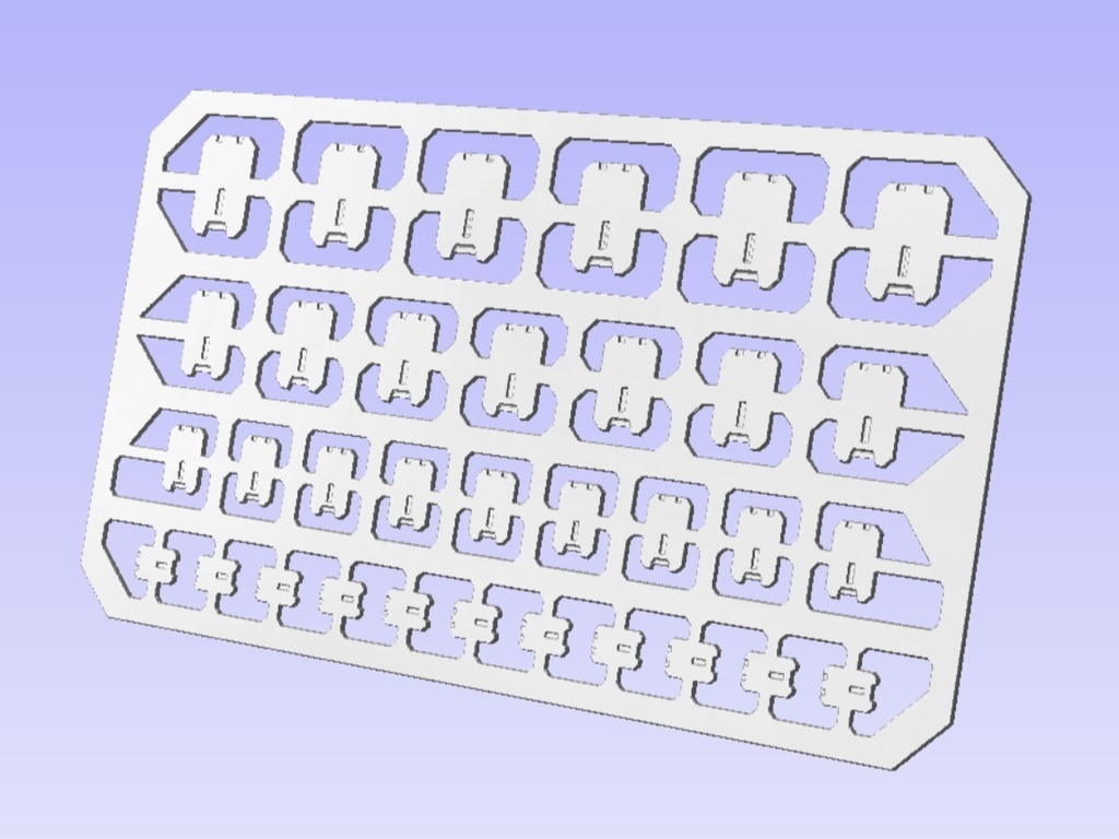 ハッチモールドパーツ① ガンプラ プラモデル 1/144 1/100 改造 改修カスタム用 ディテールアップパーツ 0.5mmプラ板