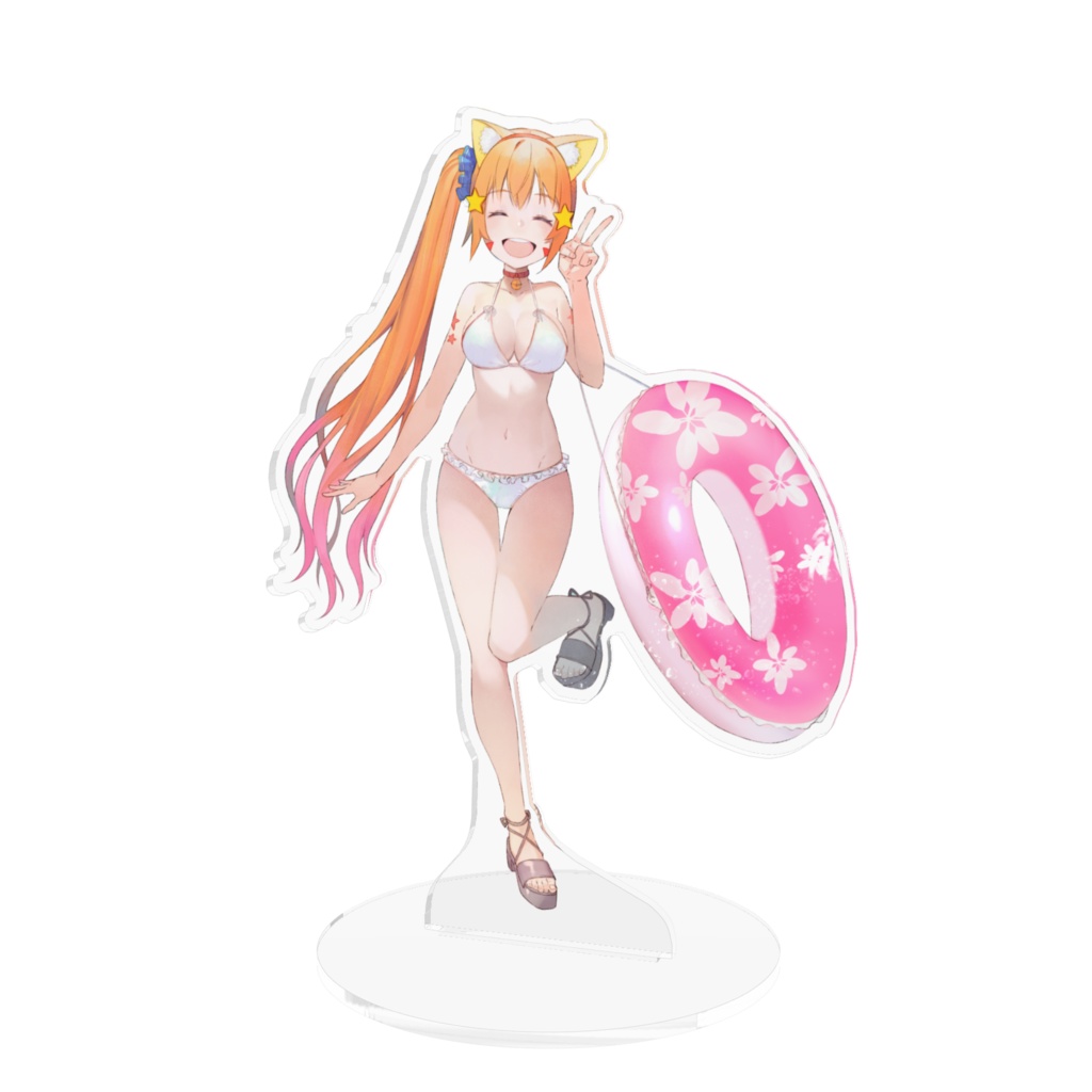 みるきぃと一緒に夏を楽しんでみる^ↀᴥↀ^ 夏限定アクリルフィギュア 大きいサイズ