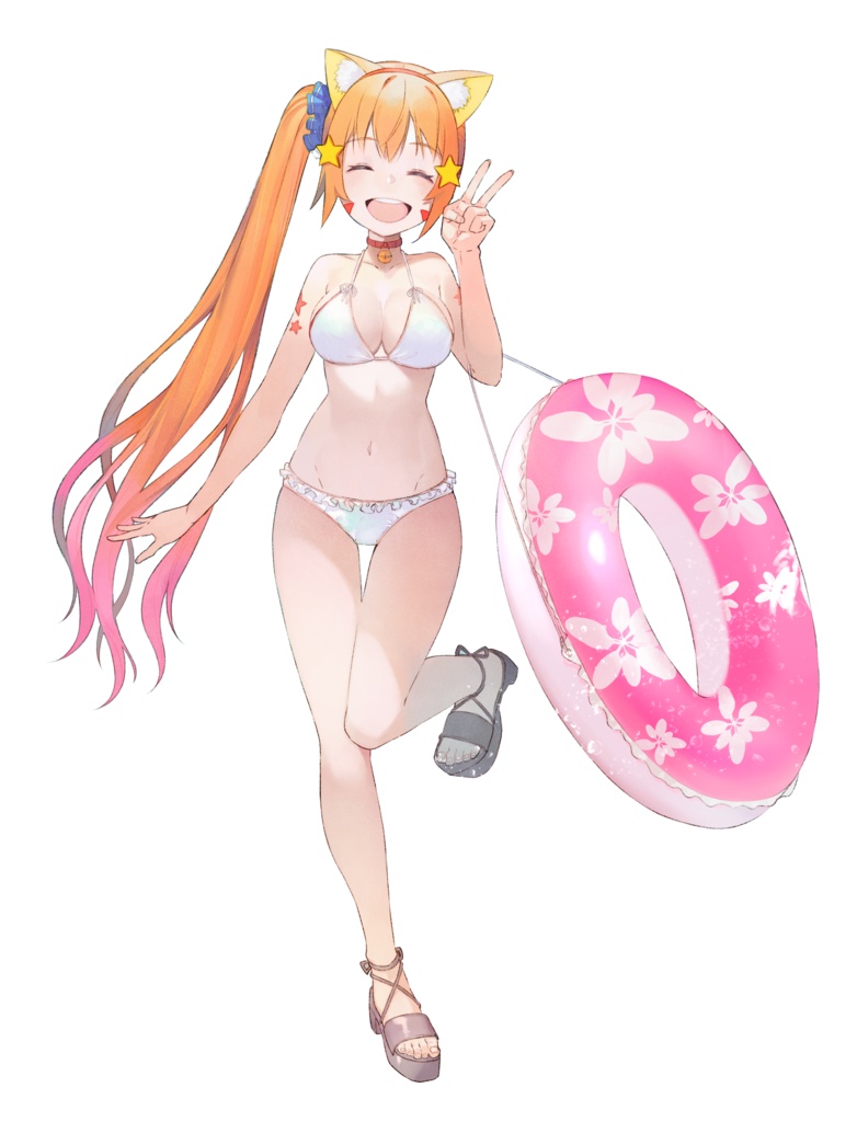 みるきぃと一緒に夏を楽しんでみる^ↀᴥↀ^ 夏限定アクリルフィギュア 大きいサイズ