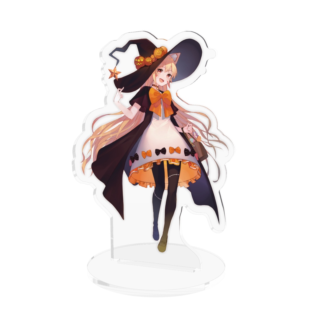 魔女っ娘みるきぃにお菓子をあげてみる！^ↀᴥↀ^　ハロウィン限定アクリルフィギュア