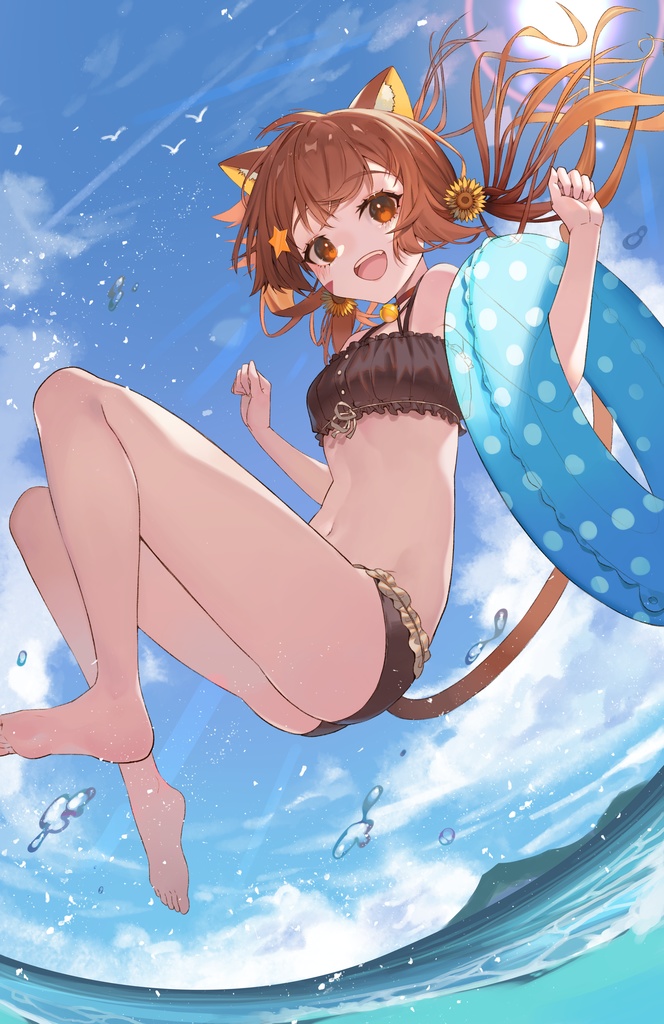 みるきぃと一緒に海に行ってみる2021年ver.タペストリー^ↀᴥↀ^