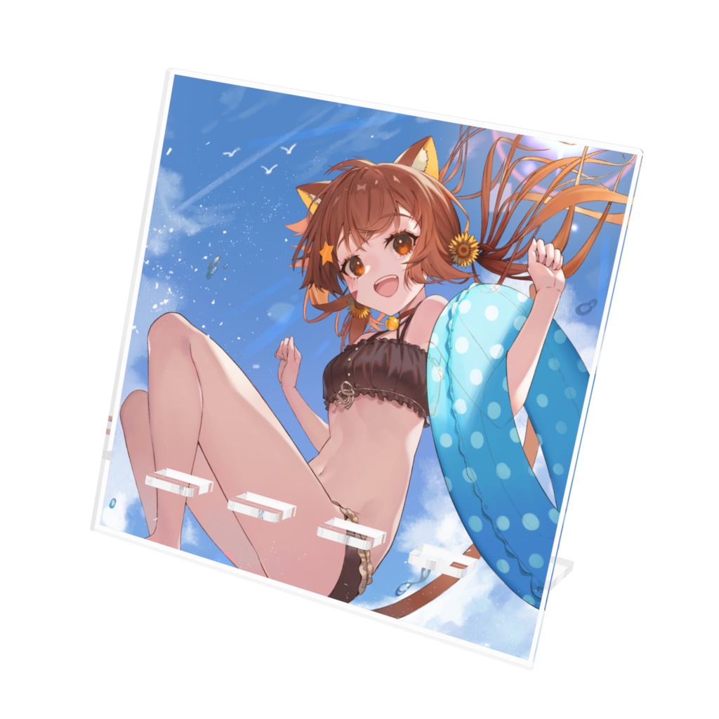 みるきぃと一緒に海に行ってみる2021年ver.アクリルスマホスタンド^ↀᴥↀ^