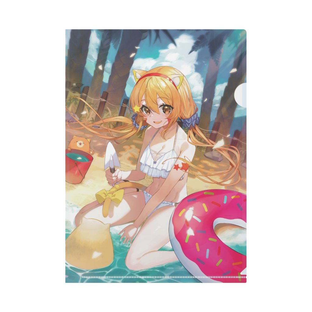 【2022年水着】みると一緒に砂浜で楽しんでみるクリアファイル