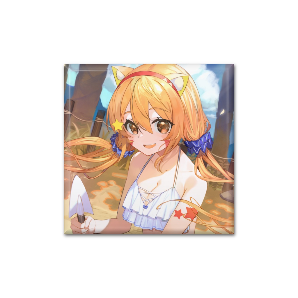 【2022年水着】みると一緒に砂浜で楽しんでみる缶バッジ