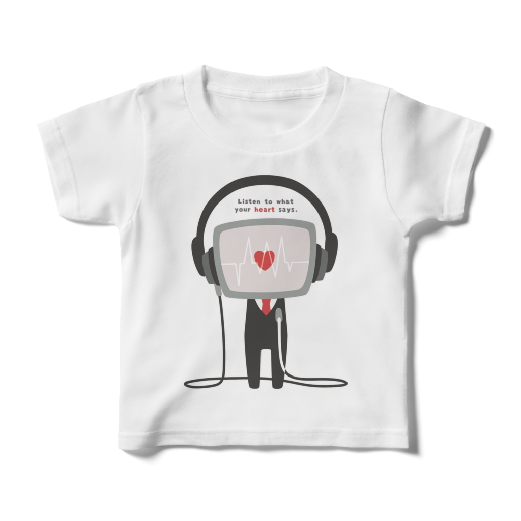 【TVman】キッズ白Ｔシャツ