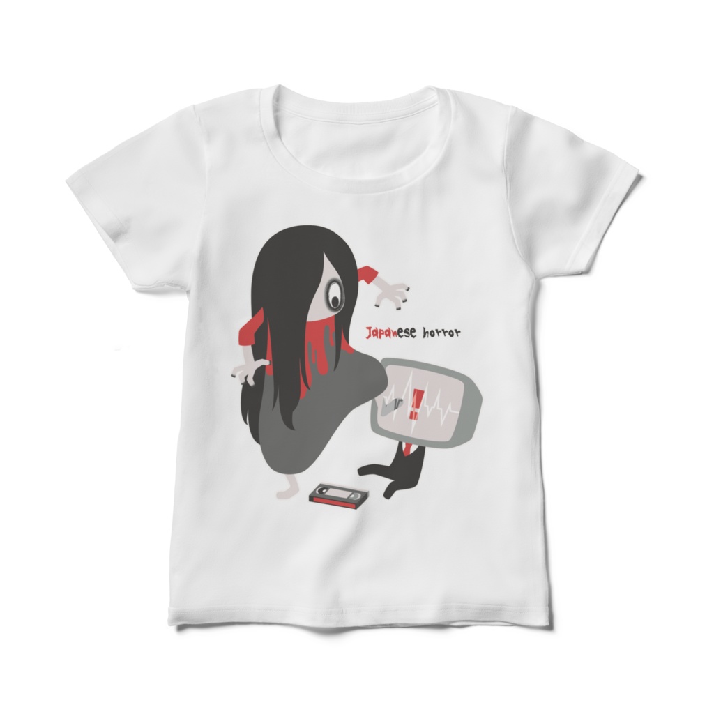 【TVman2】レディース白Tシャツ