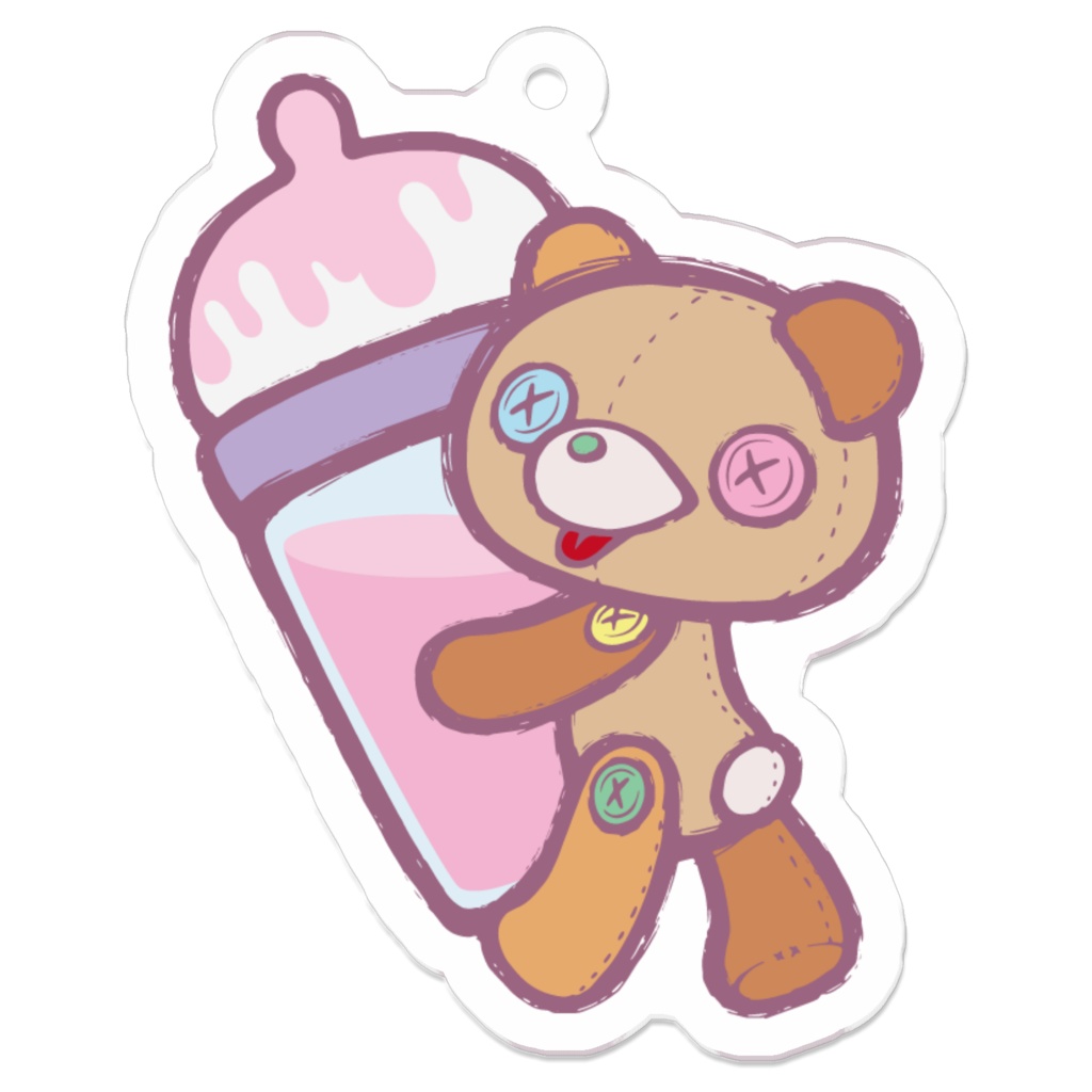 【Button Eyes * Bear】アクリルキーホルダー