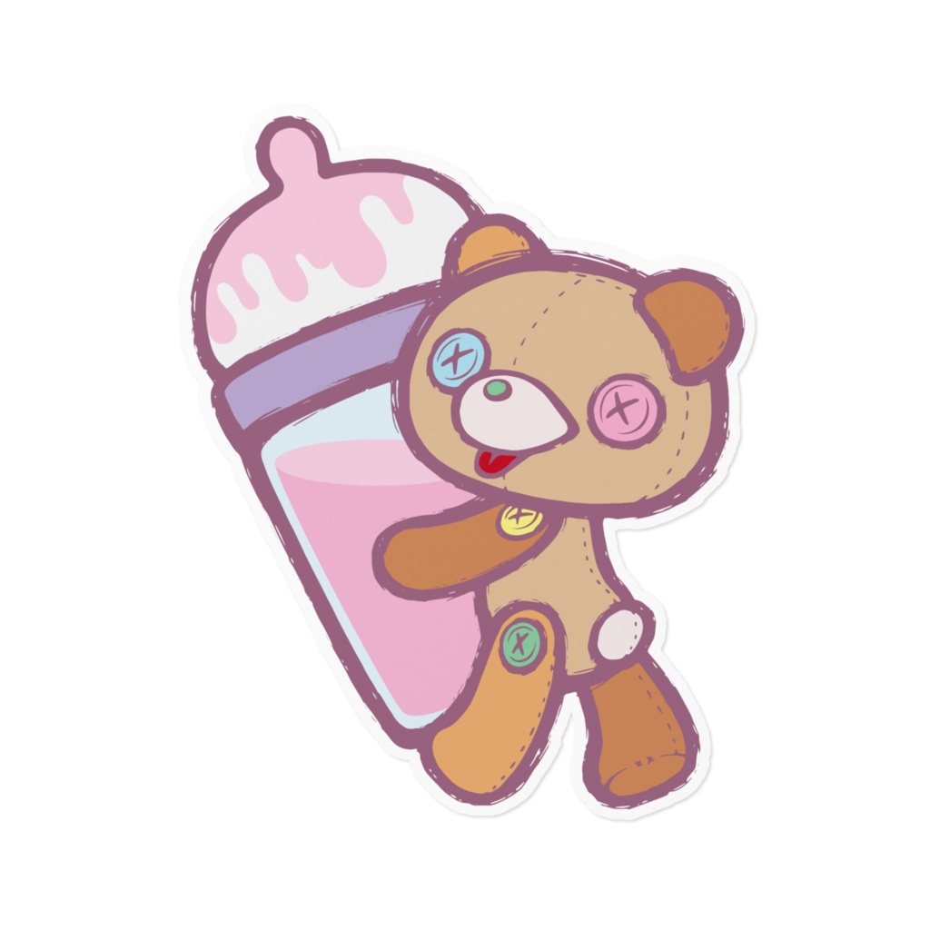 【Button Eyes * Bear】ステッカー(160mm)