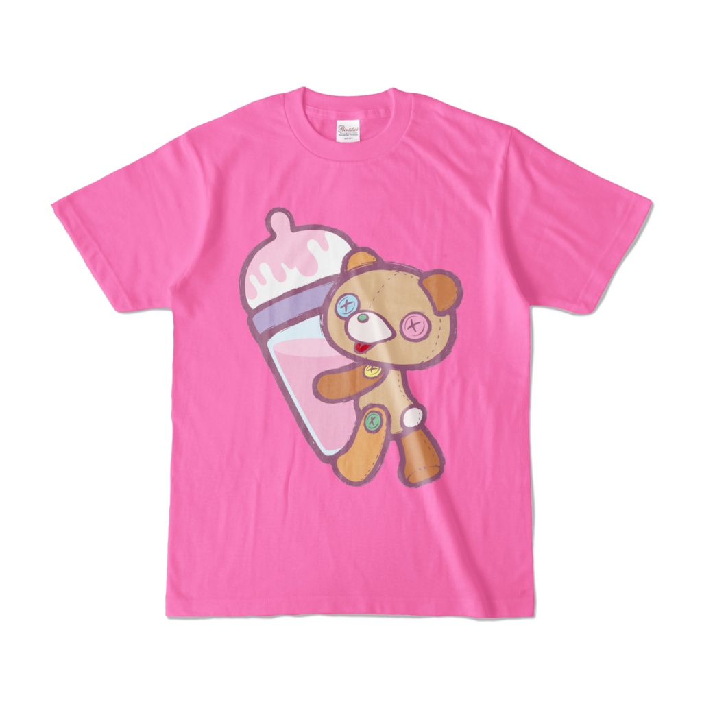 【Button Eyes * Bear】濃色カラーTシャツ②×カラフル①