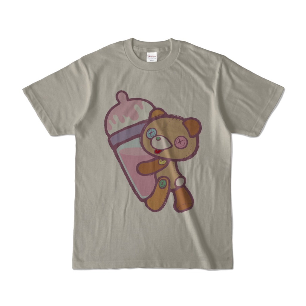 【Button Eyes * Bear】淡色カラーＴシャツ×カラフル①