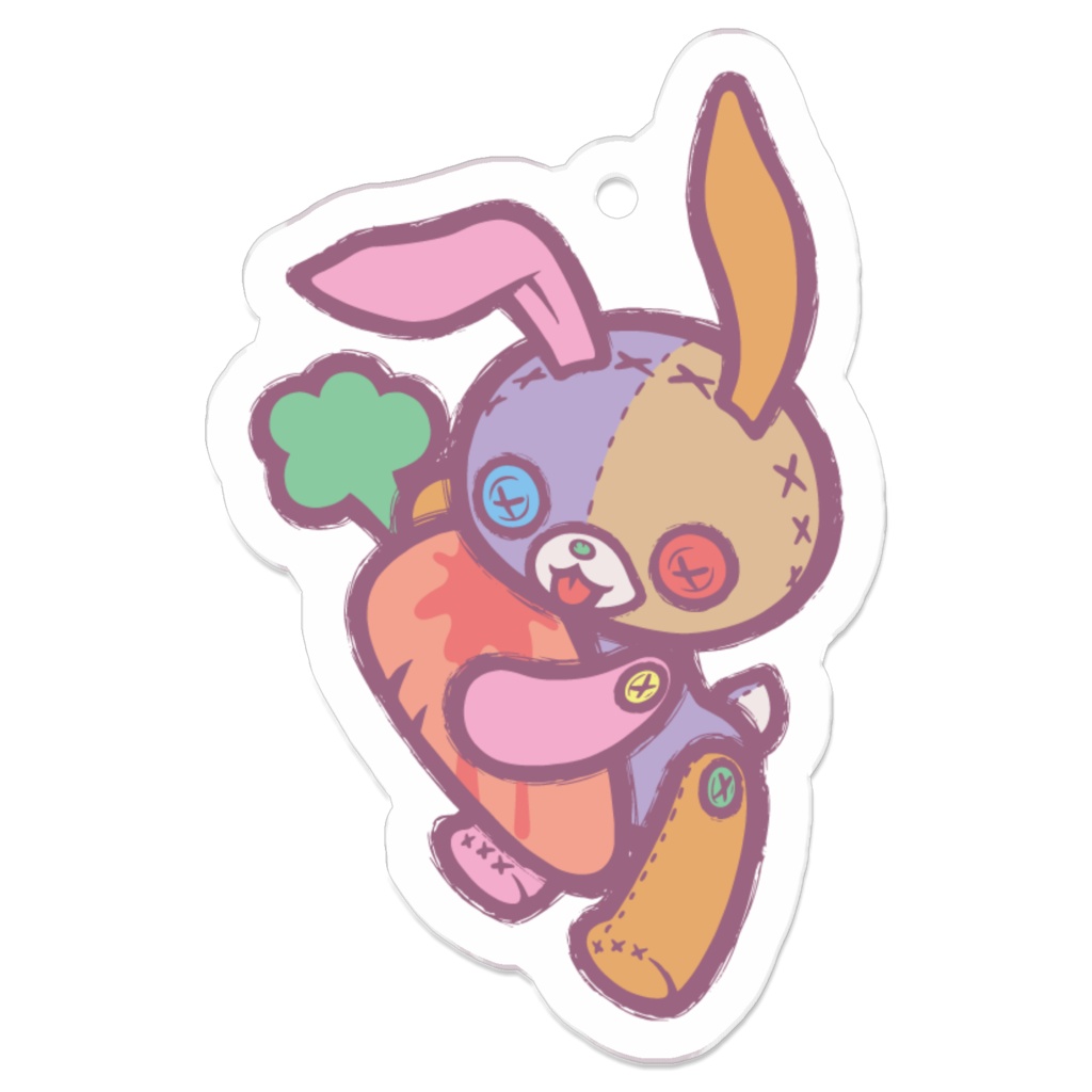 【Button Eyes * Rabbit】アクリルキーホルダー
