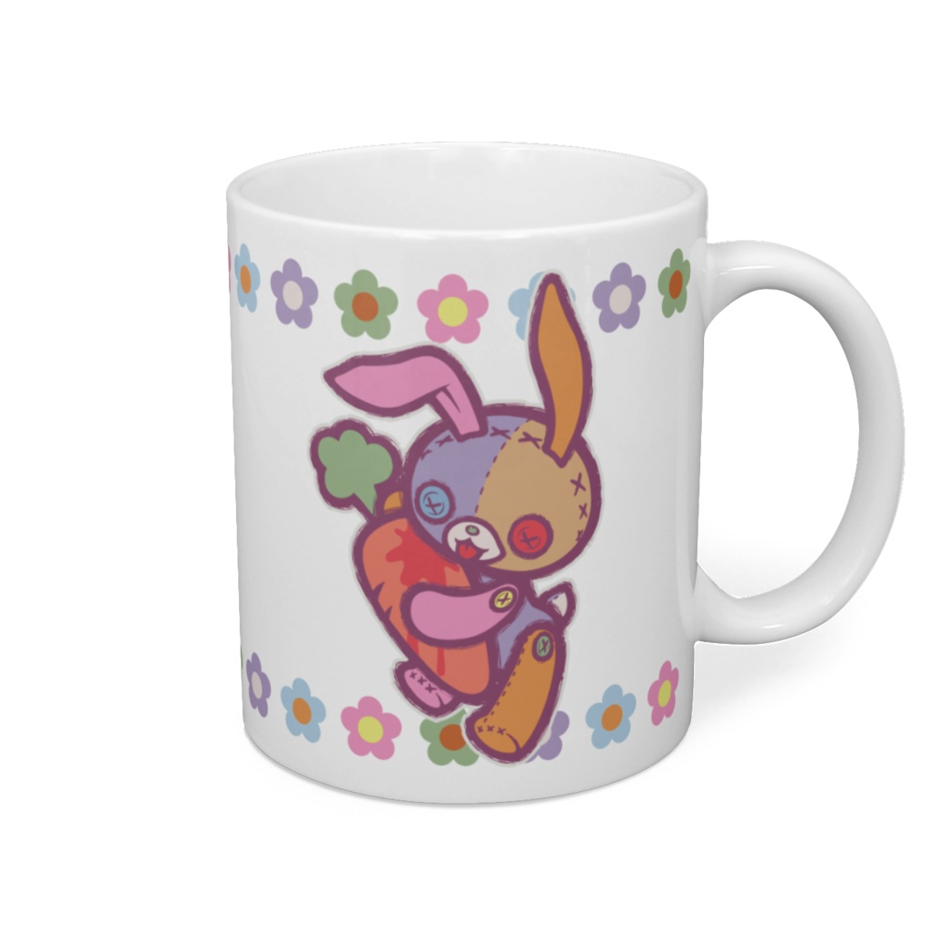 【Button Eyes * Rabbit】マグカップ
