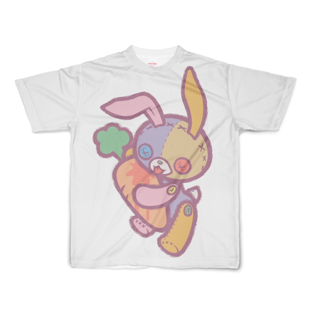 【Button Eyes * Rabbit】フルグラフィックＴシャツ（片面）