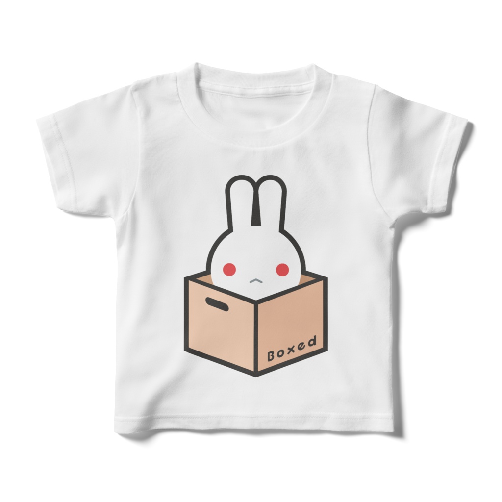 【Boxed * Rabbit】キッズ白T(カラーVer)