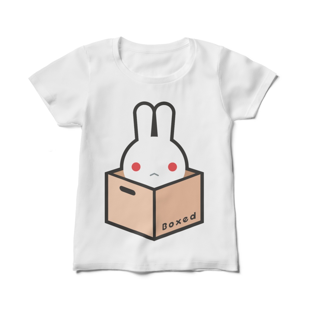 【Boxed * Rabbit】レディース白Ｔ（カラーVer）