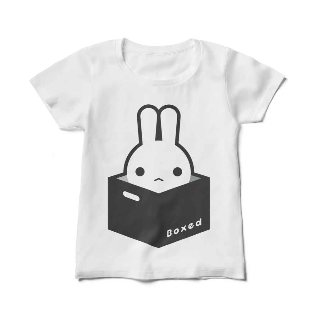 【Boxed * Rabbit】レディース白Ｔ（白Ver）