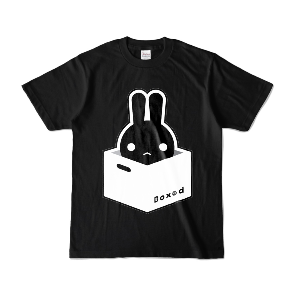 【Boxed * Rabbit】濃色Ｔ（黒Ver）