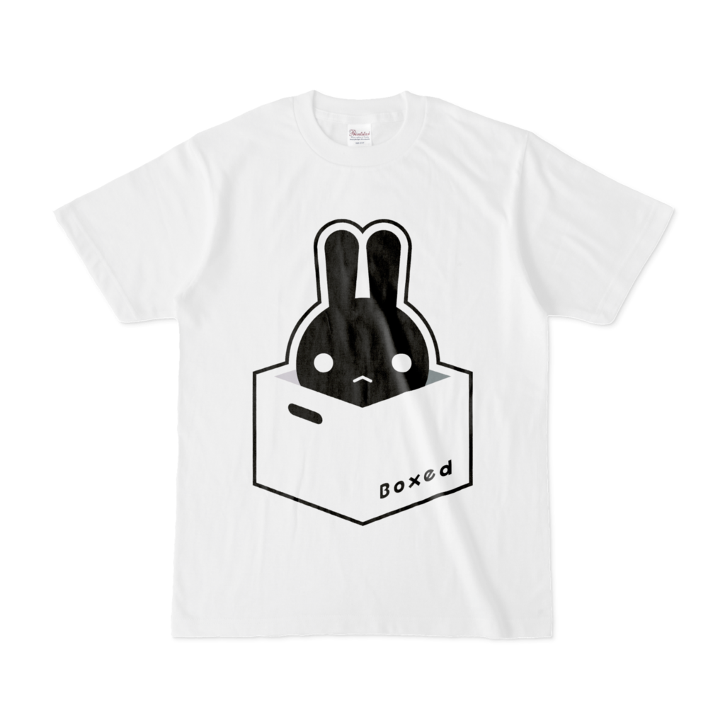 【Boxed * Rabbit】白T(黒Ver) - Niku★Shop - BOOTH