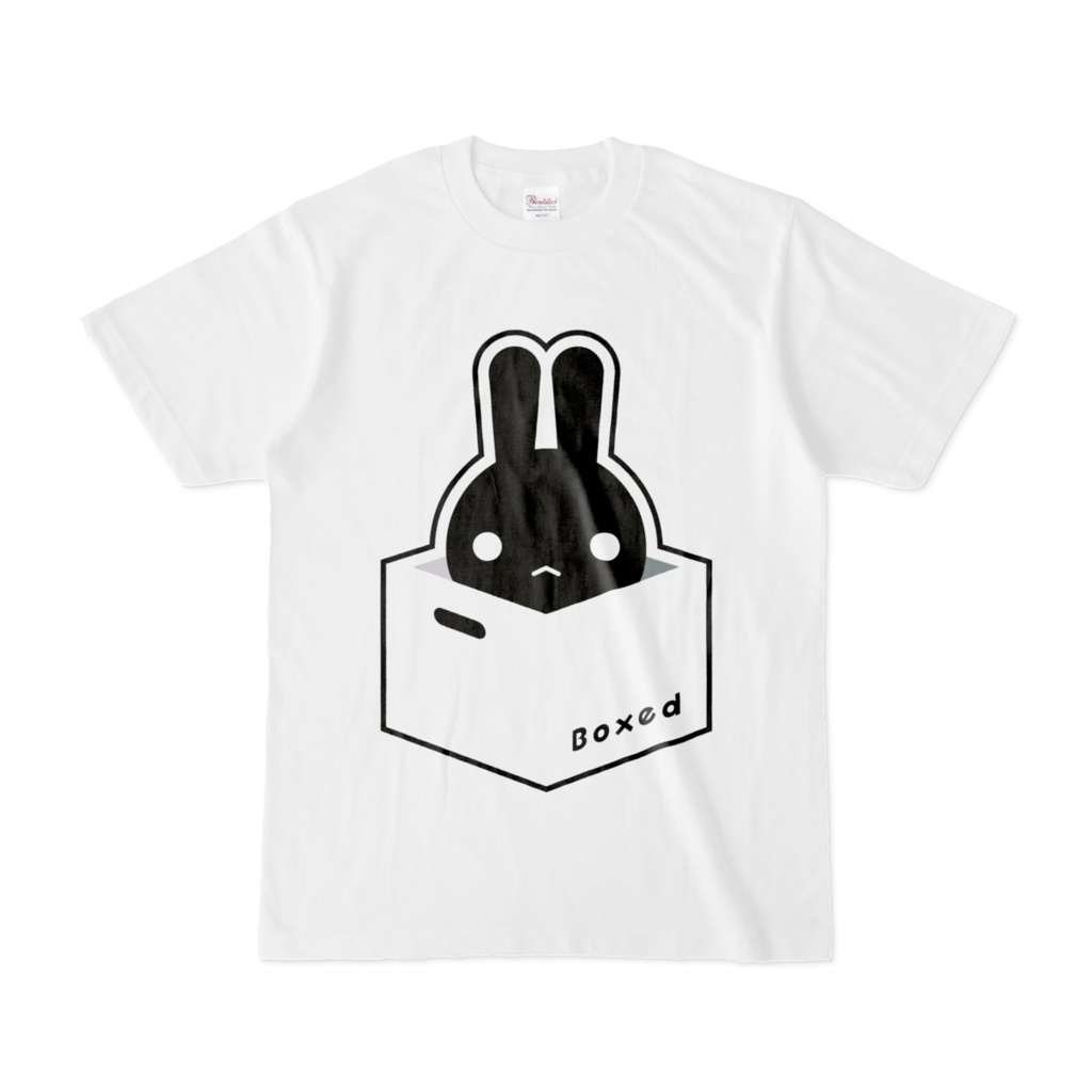 【Boxed * Rabbit】白Ｔ（黒Ver）