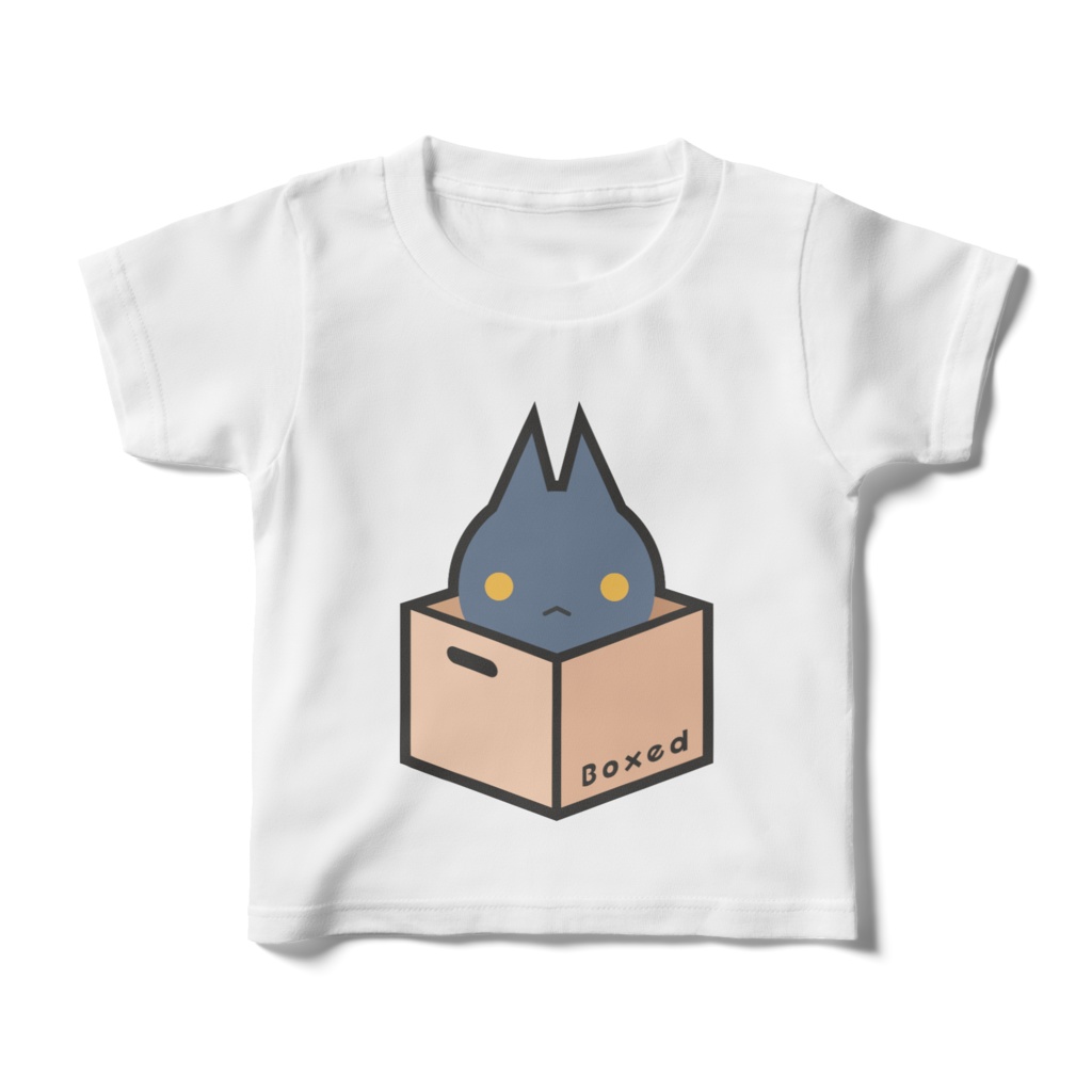 【Boxed * Cat】キッズ白Ｔ（カラーVer）