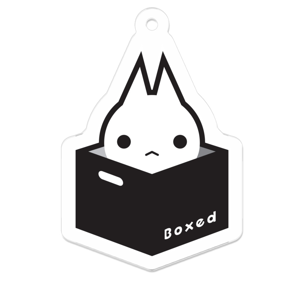【Boxed * Cat】アクキー（白Ver）