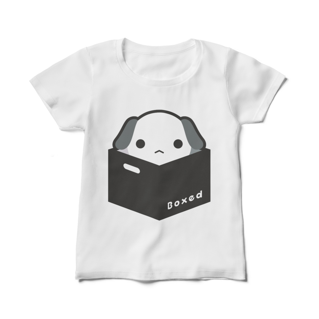 【Boxed * Dog】レディース白T(白Ver)