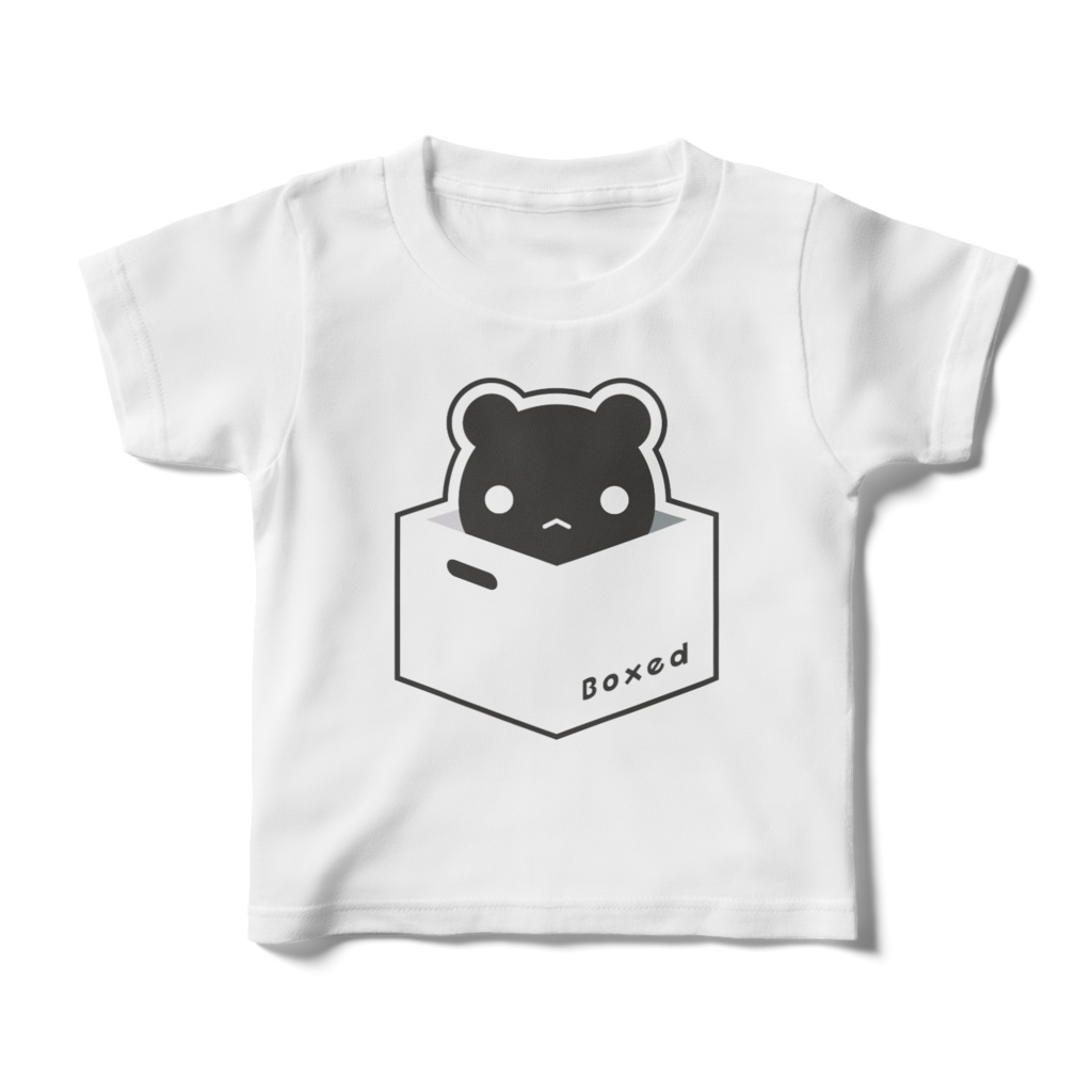 【Boxed * Bear】キッズ白Ｔ（黒Ver）
