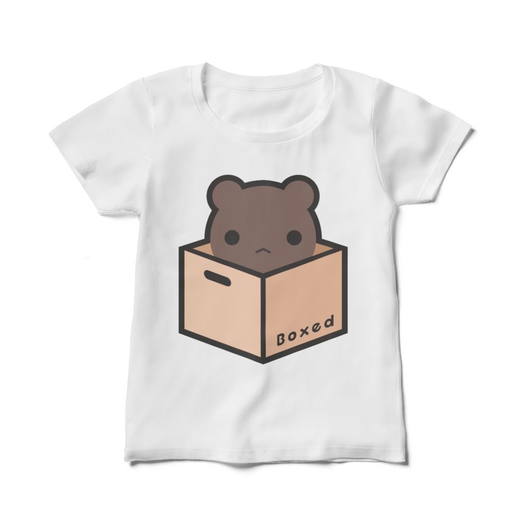 【Boxed * Bear】レディース白Ｔ（カラーVer）