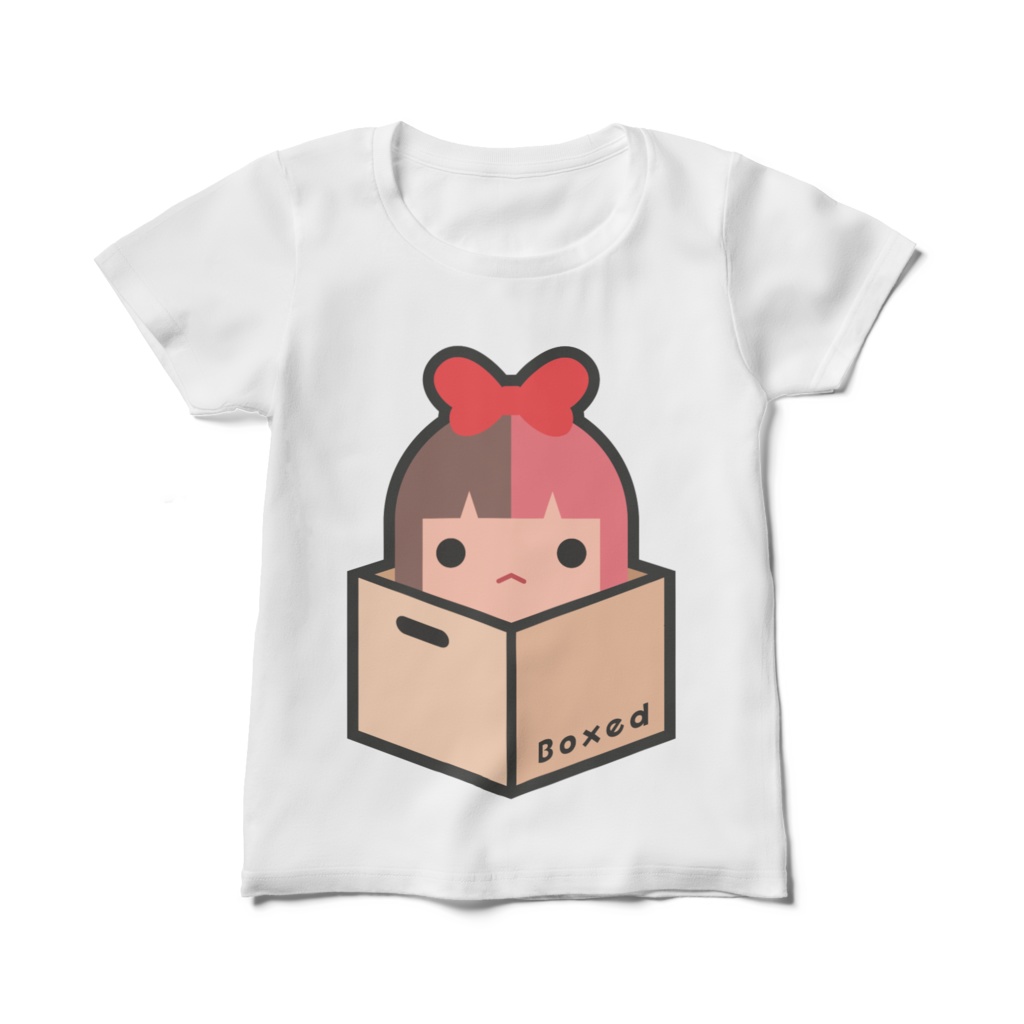 【Boxed * Girl】レディース白Ｔ（カラーVer）