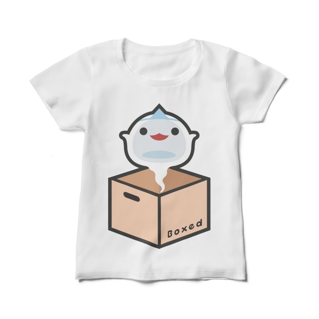 【Boxed * Wabake】レディース白T(カラーVer)