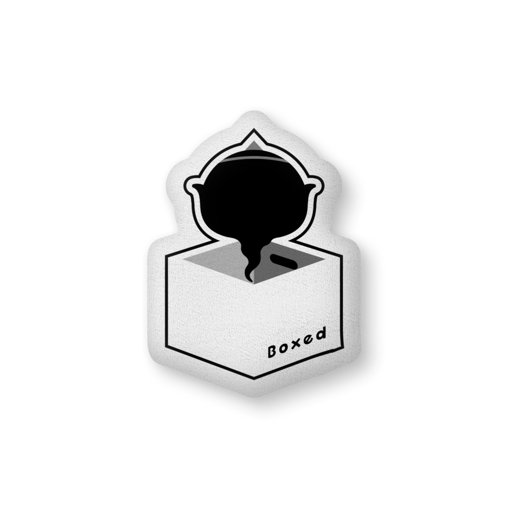 【Boxed * Wabake】クッション(黒Ver)