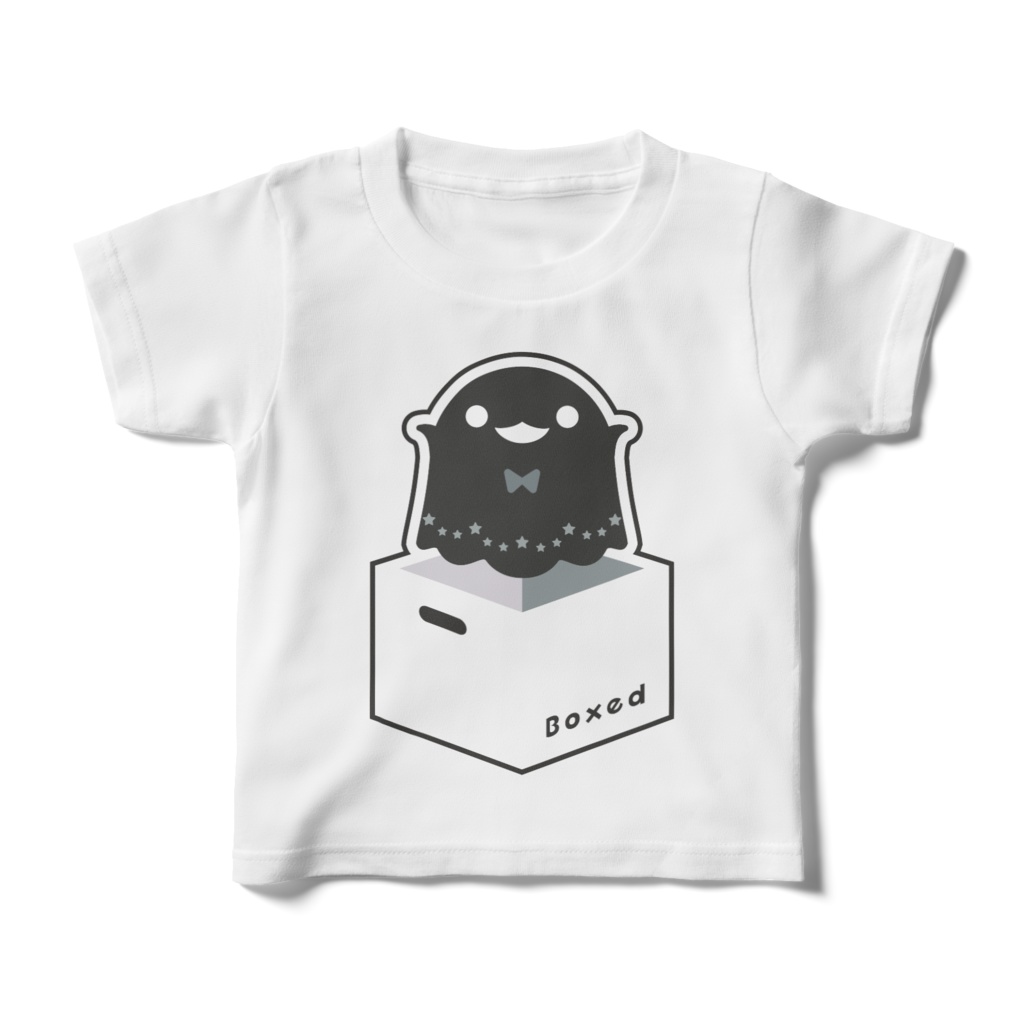 【Boxed * Yobake】キッズ白Ｔ（黒Ver）