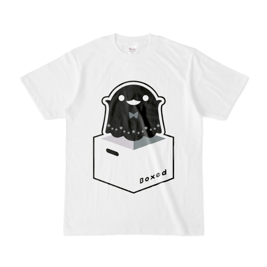 【Boxed * Yobake】白Ｔ（黒Ver）