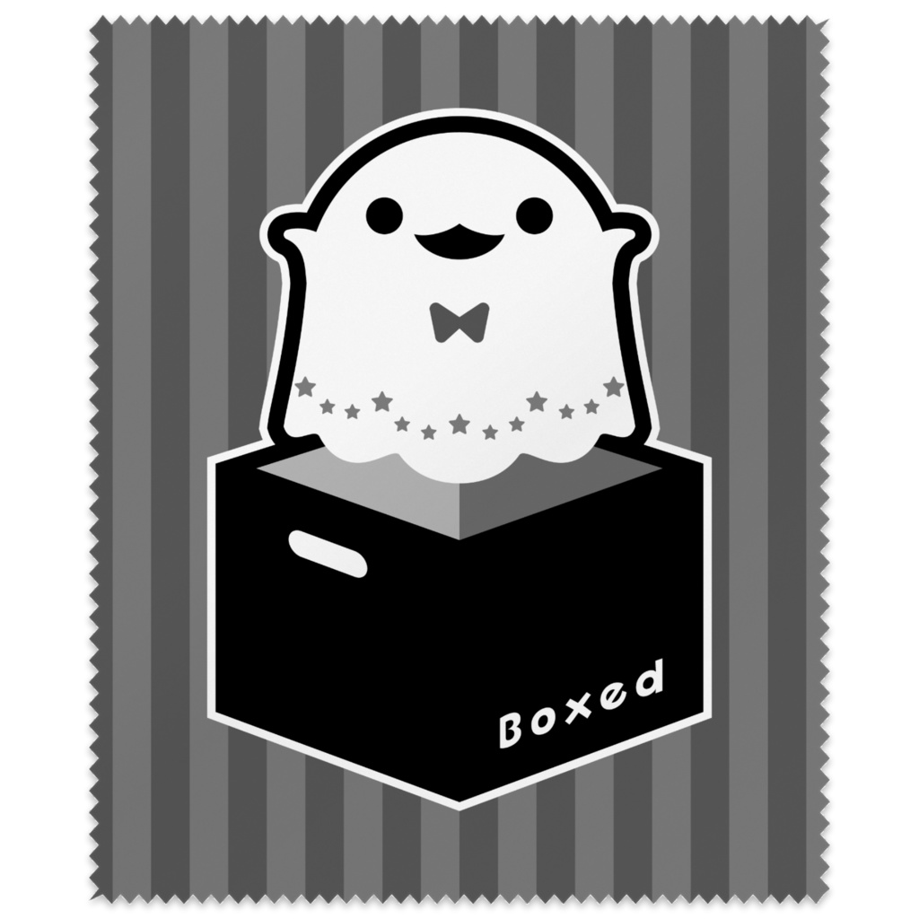 【Boxed * Yobake】メガネ拭き（単：白Ver）