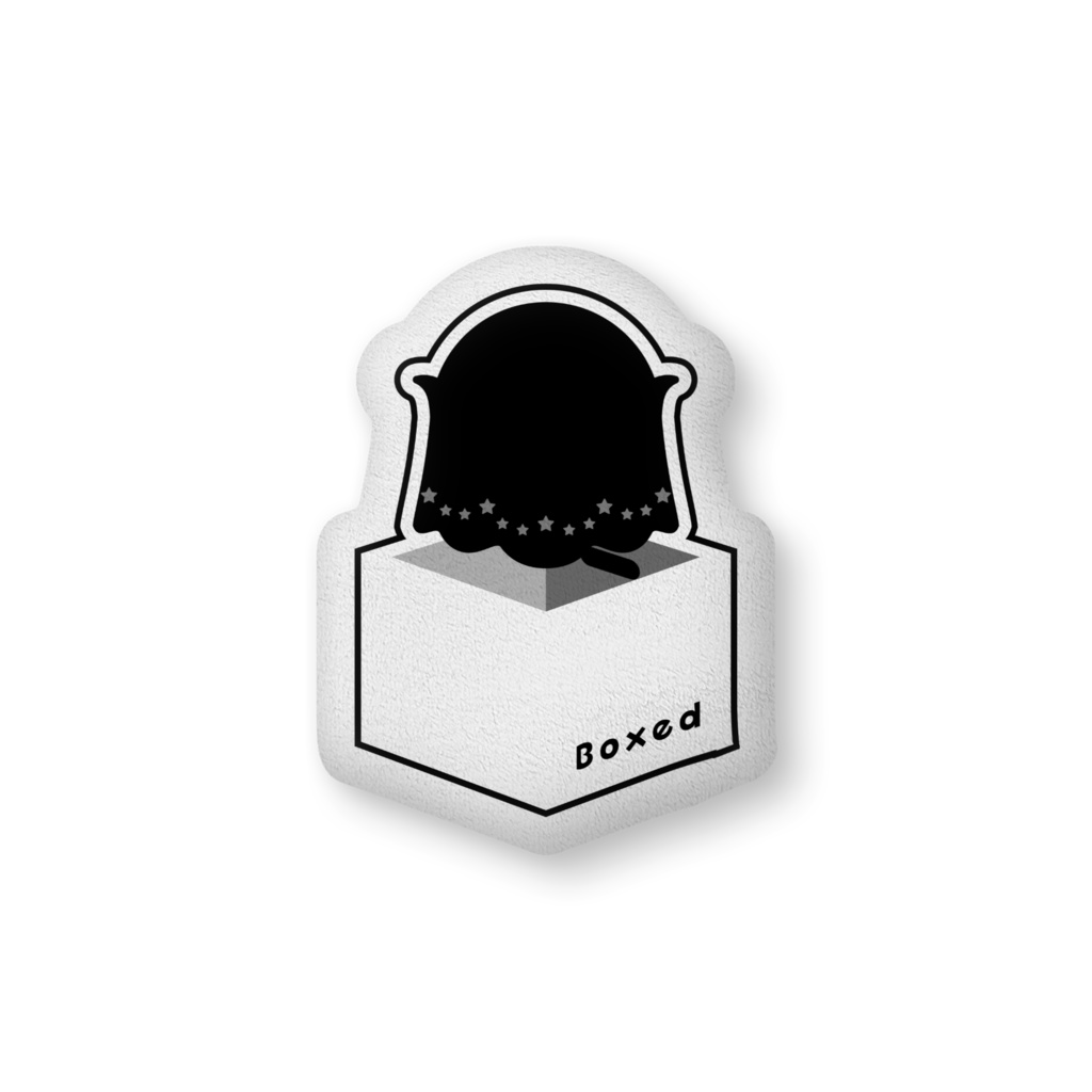 【Boxed * Yobake】クッション(黒Ver)