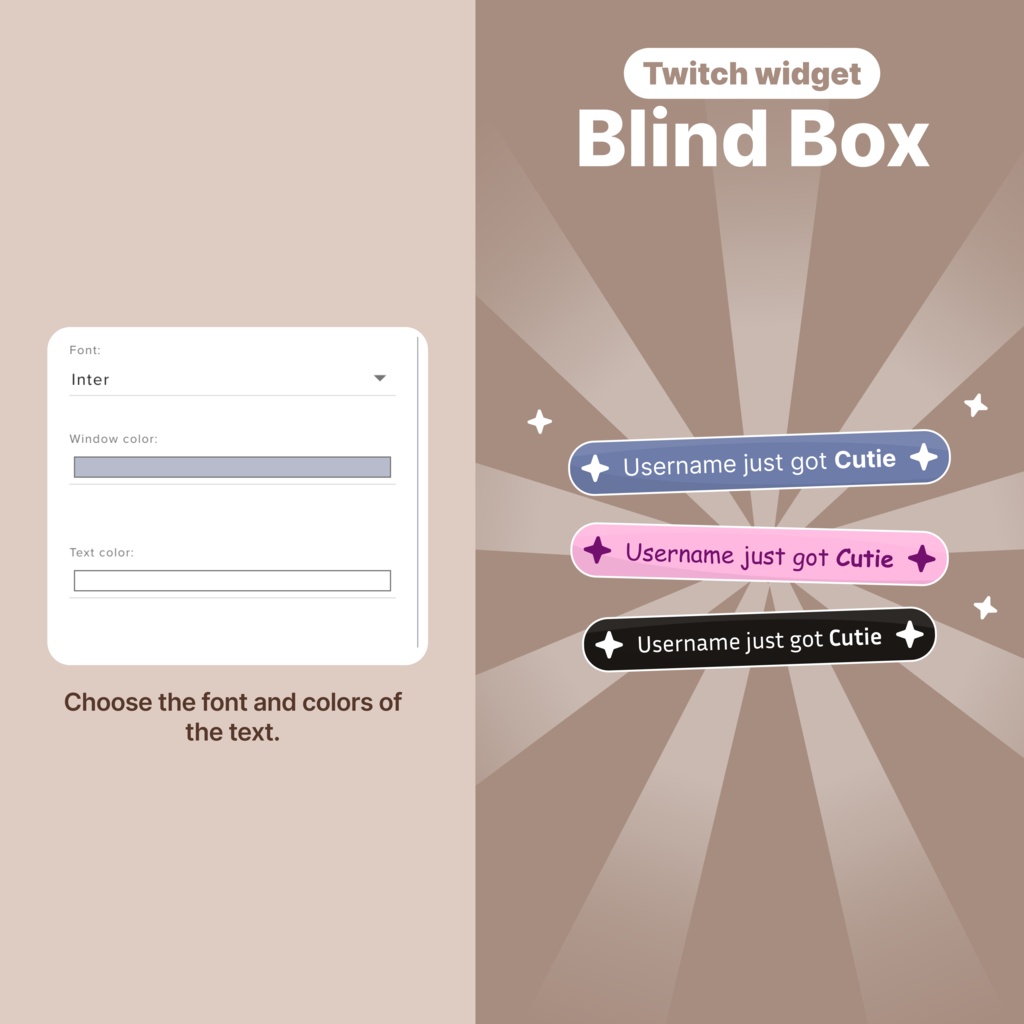 Twitch Cat Blind Box Widget: Animated Stream Overlay (Digital download)