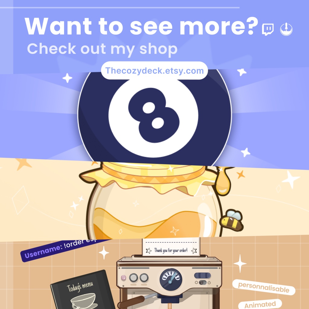 Animated Twitch Stamp Book Widget: Viewer Rewards, Channel Points, Daily Check-in (Digital Download)