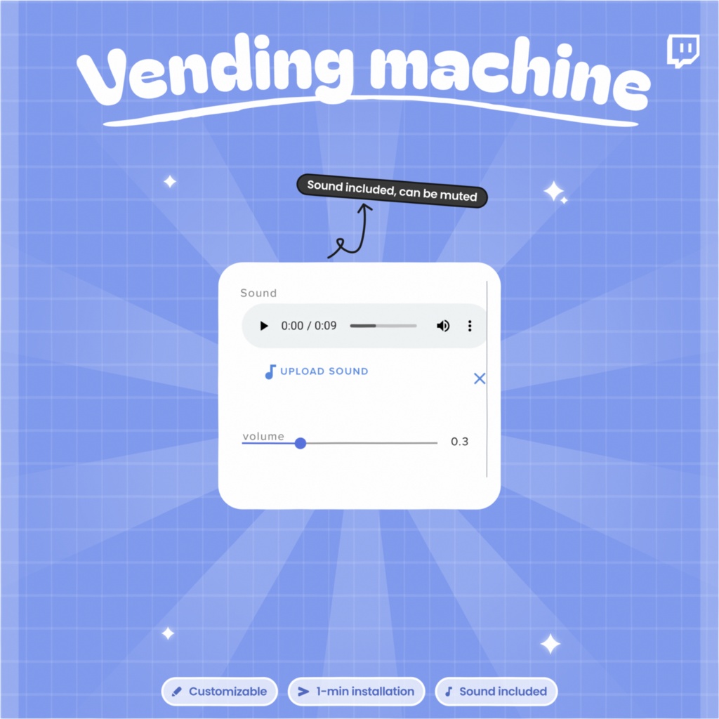 Custom Vending Machine Twitch Widget - Interactive & Animated Stream Overlay - Lootbox (Digital Download)
