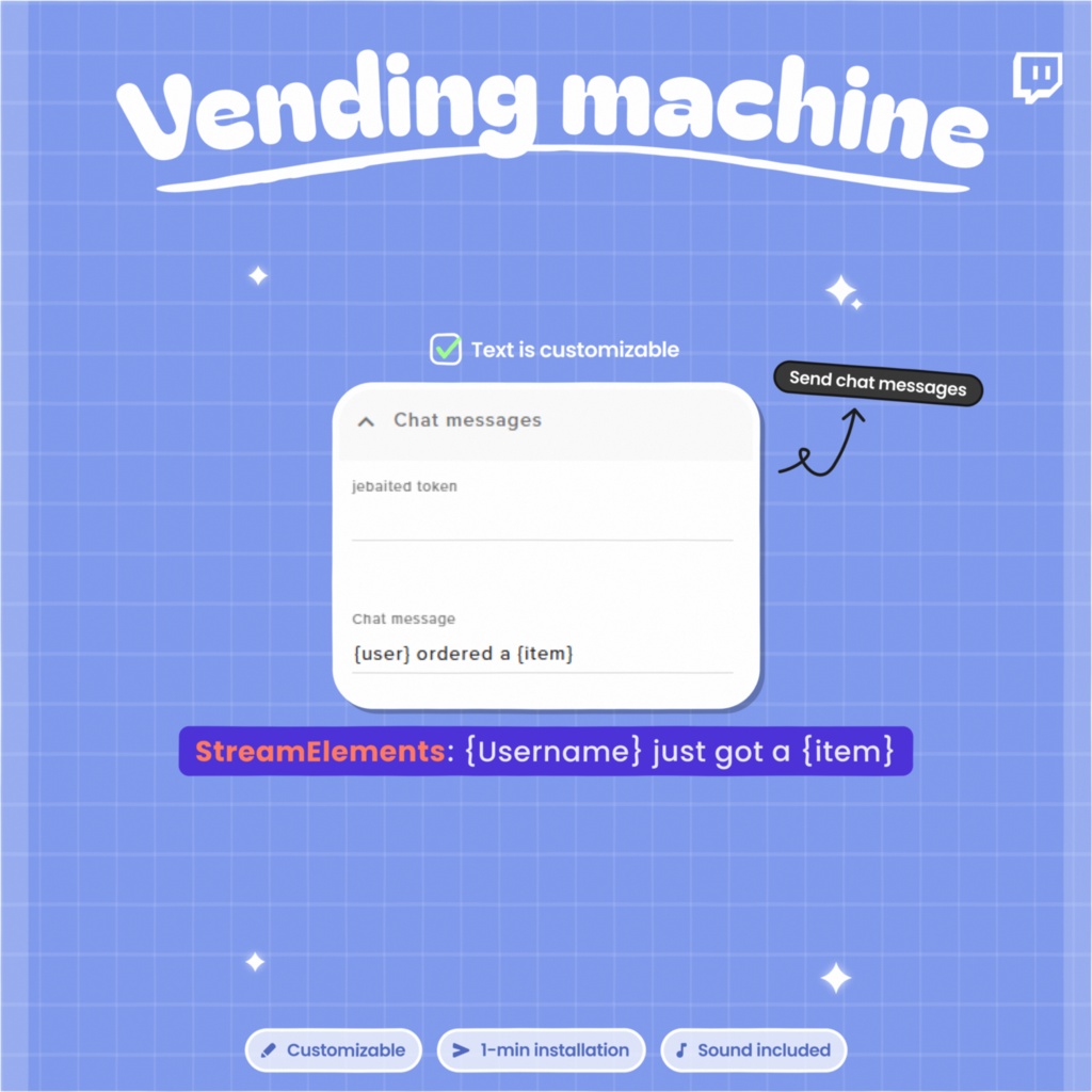 Custom Vending Machine Twitch Widget - Interactive & Animated Stream Overlay - Lootbox (Digital Download)