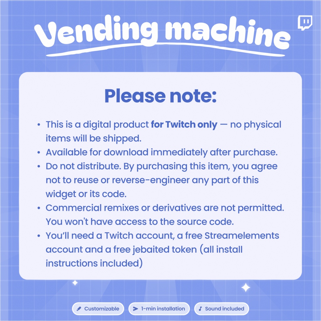 Custom Vending Machine Twitch Widget - Interactive & Animated Stream Overlay - Lootbox (Digital Download)